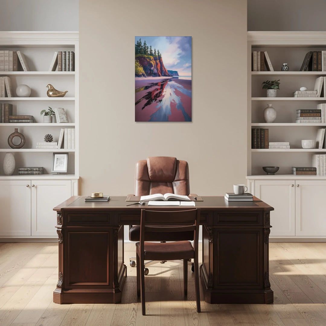 Red Sand Shores - Canvas Wall Art - Office - 24x36