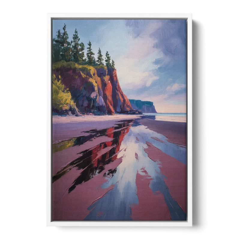 Red Sand Shores Front - White Canvas Wall Art