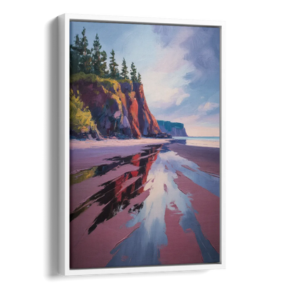 Red Sand Shores Side - White Canvas Wall Art