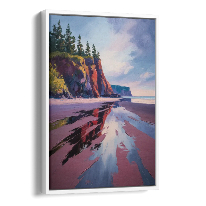 Red Sand Shores Side - White Canvas Wall Art