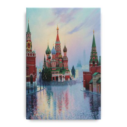 Red Square Reflections Front - Canvas Wall Art
