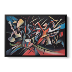 Reeperbahn Rhythm - Black Framed Canvas Wall Art - Front