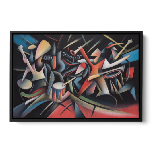 Reeperbahn Rhythm - Black Framed Canvas Wall Art - Front