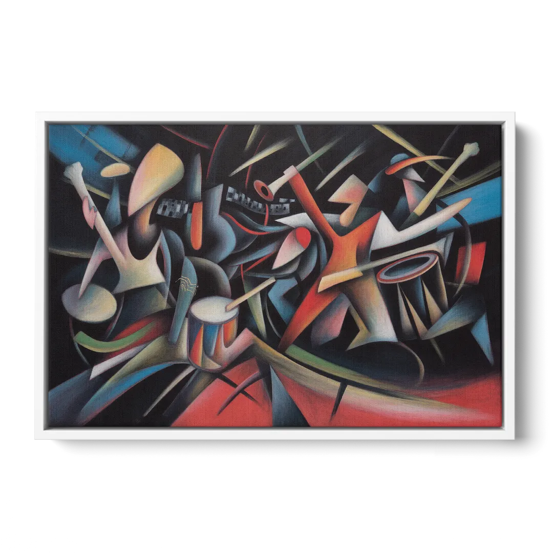 Reeperbahn Rhythm Front - White Canvas Wall Art