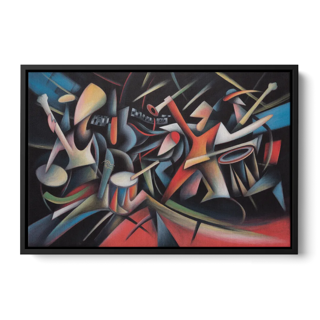 Reeperbahn Rhythm Front - Black Canvas Wall Art