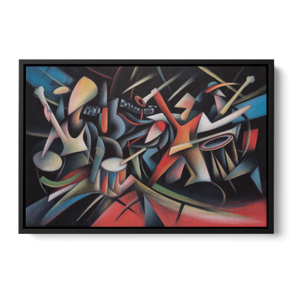 Reeperbahn Rhythm Front - Black Canvas Wall Art