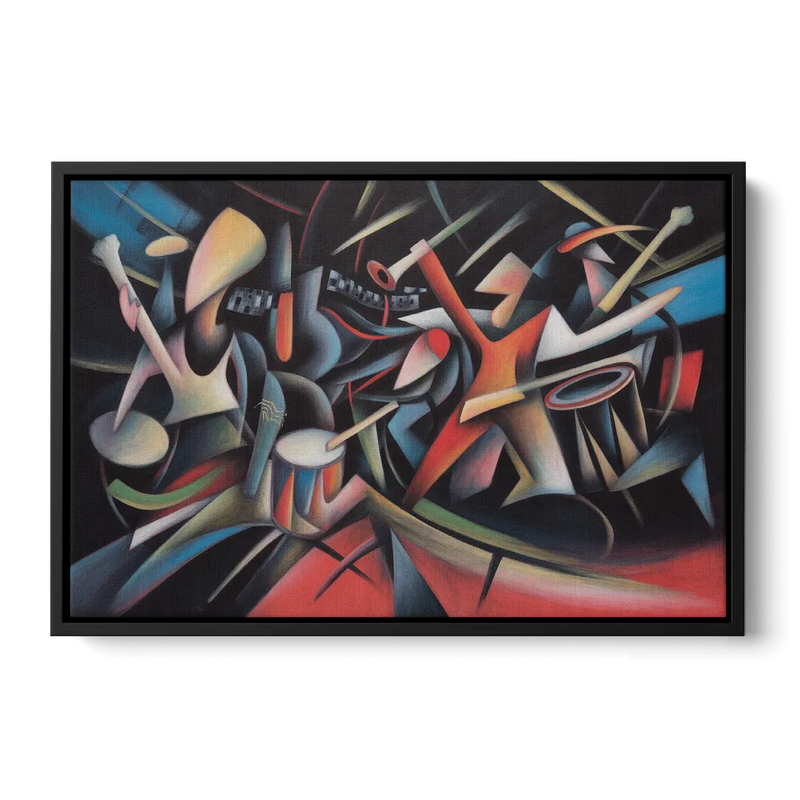 Reeperbahn Rhythm Front - Black Canvas Wall Art