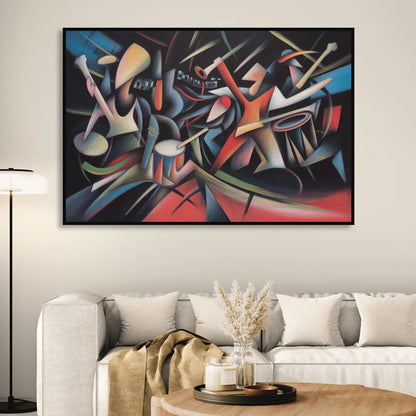 Reeperbahn Rhythm Living Room - Black Canvas Wall Art