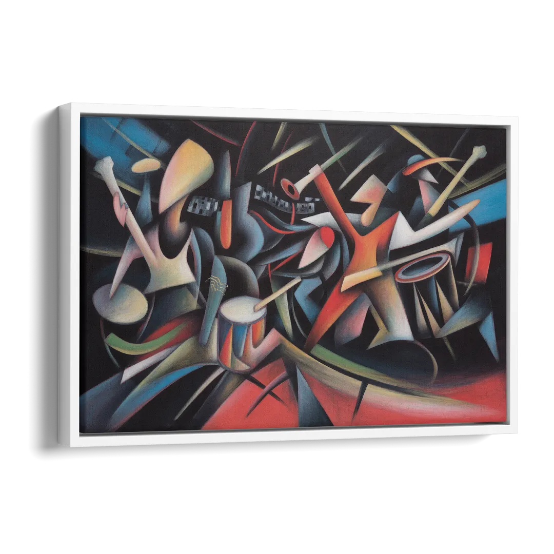 Reeperbahn Rhythm Side - White Canvas Wall Art