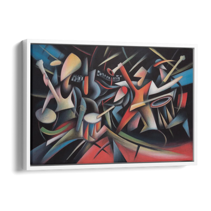 Reeperbahn Rhythm Side - White Canvas Wall Art