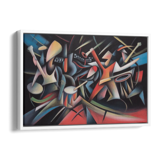 Reeperbahn Rhythm Side - White Canvas Wall Art