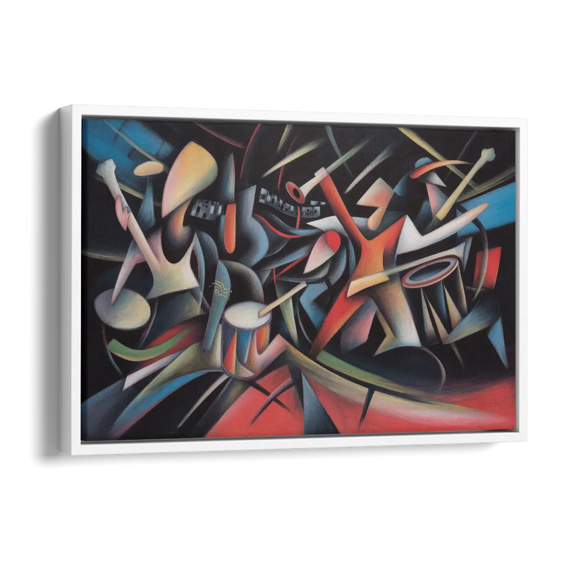 Reeperbahn Rhythm Side - White Canvas Wall Art