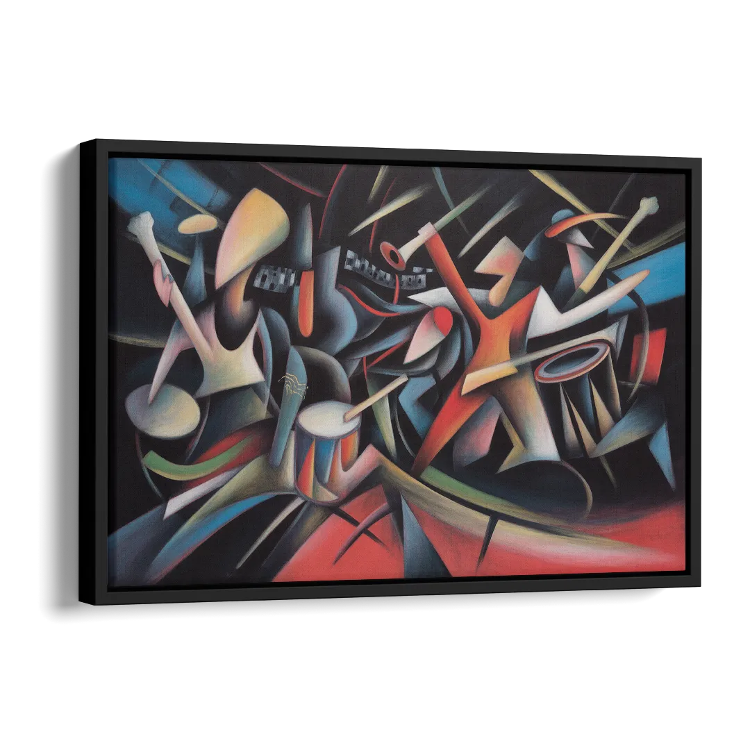 Reeperbahn Rhythm Side - Black Canvas Wall Art