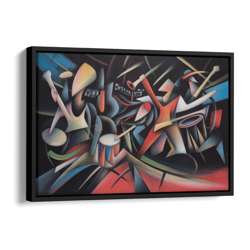 Reeperbahn Rhythm Side - Black Canvas Wall Art