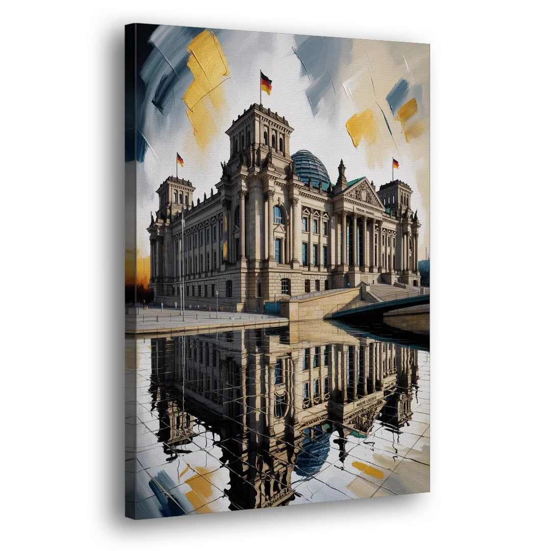 Reichstag Reflections Side - Canvas Wall Art