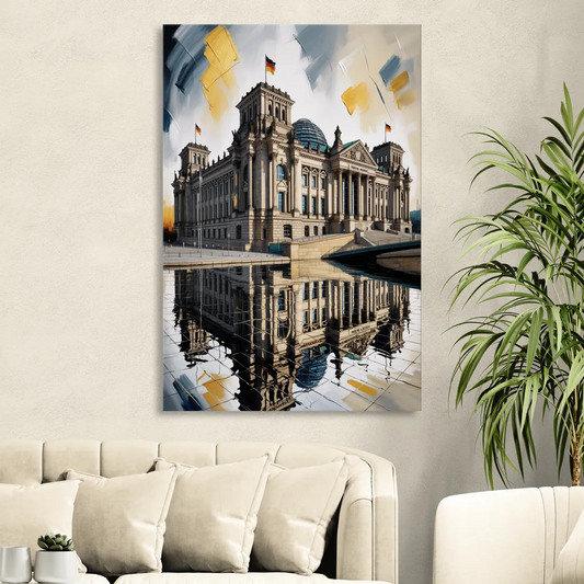 Reichstag Reflections Living Room - Canvas Wall Art