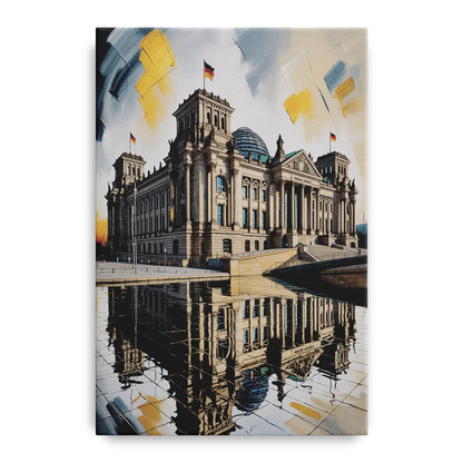 Reichstag Reflections Front - Canvas Wall Art