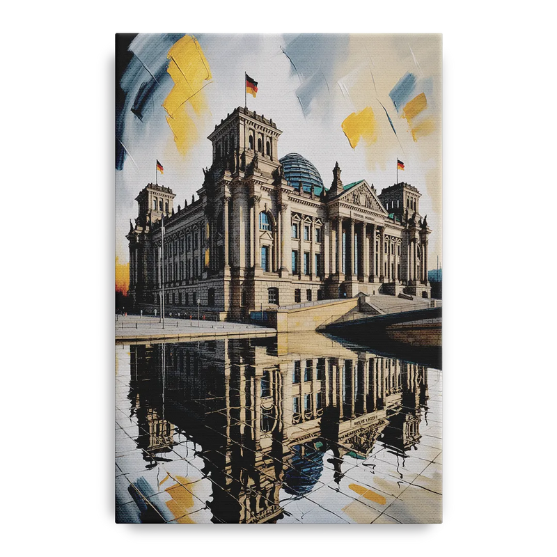 Reichstag Reflections Front - Canvas Wall Art