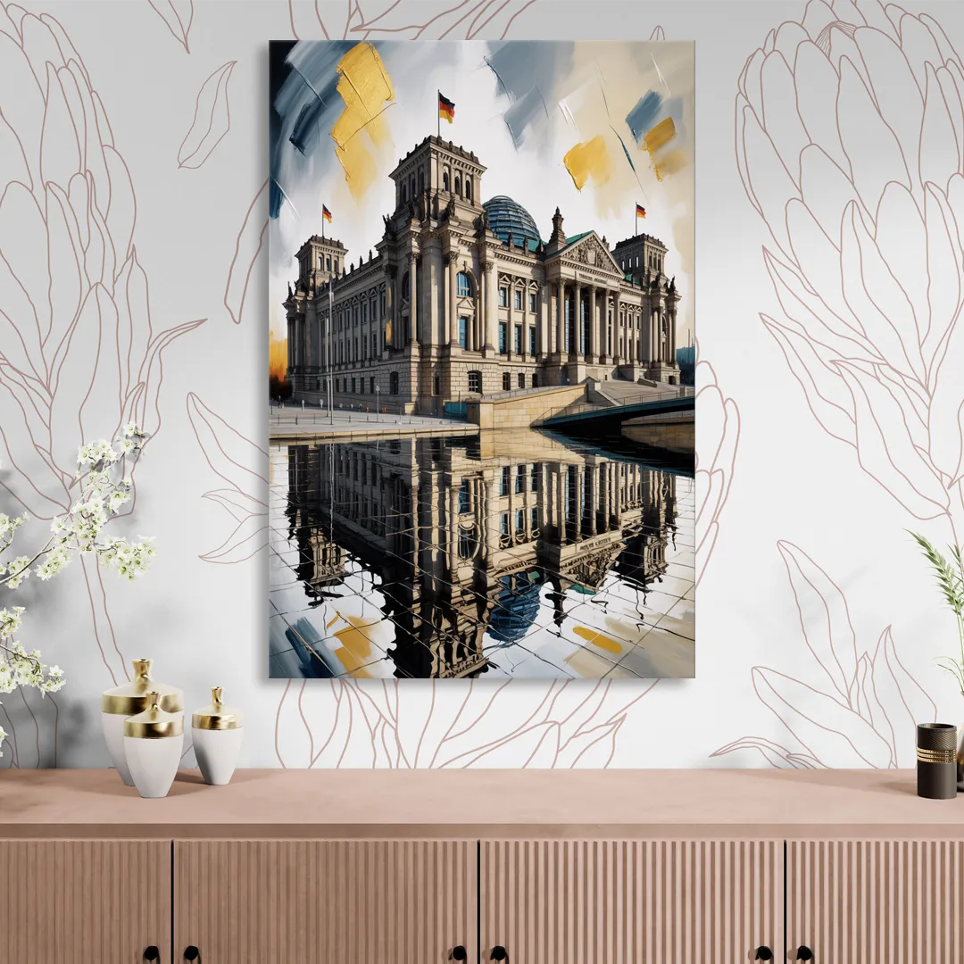 Reichstag Reflections Sitting Room - Canvas Wall Art
