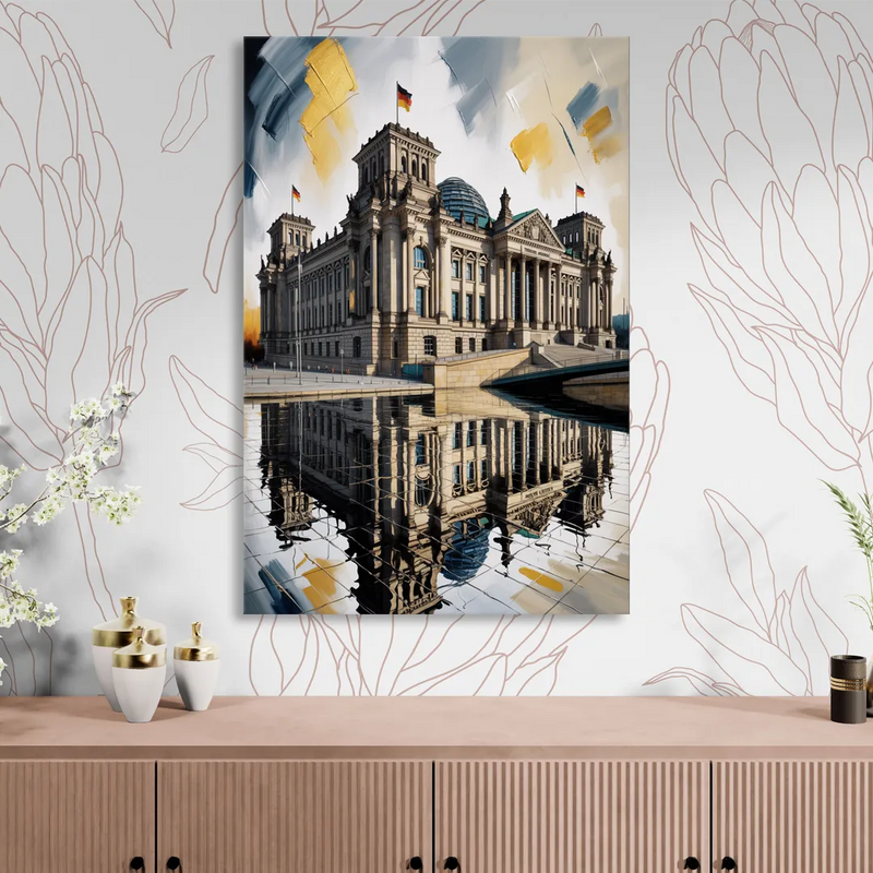 Reichstag Reflections Sitting Room - Canvas Wall Art