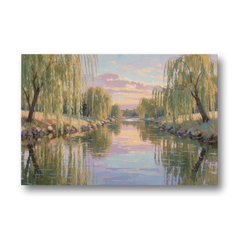 Relaxing Wall Art for Bedroom Willow River Glow - Canvas Wall Art - Front