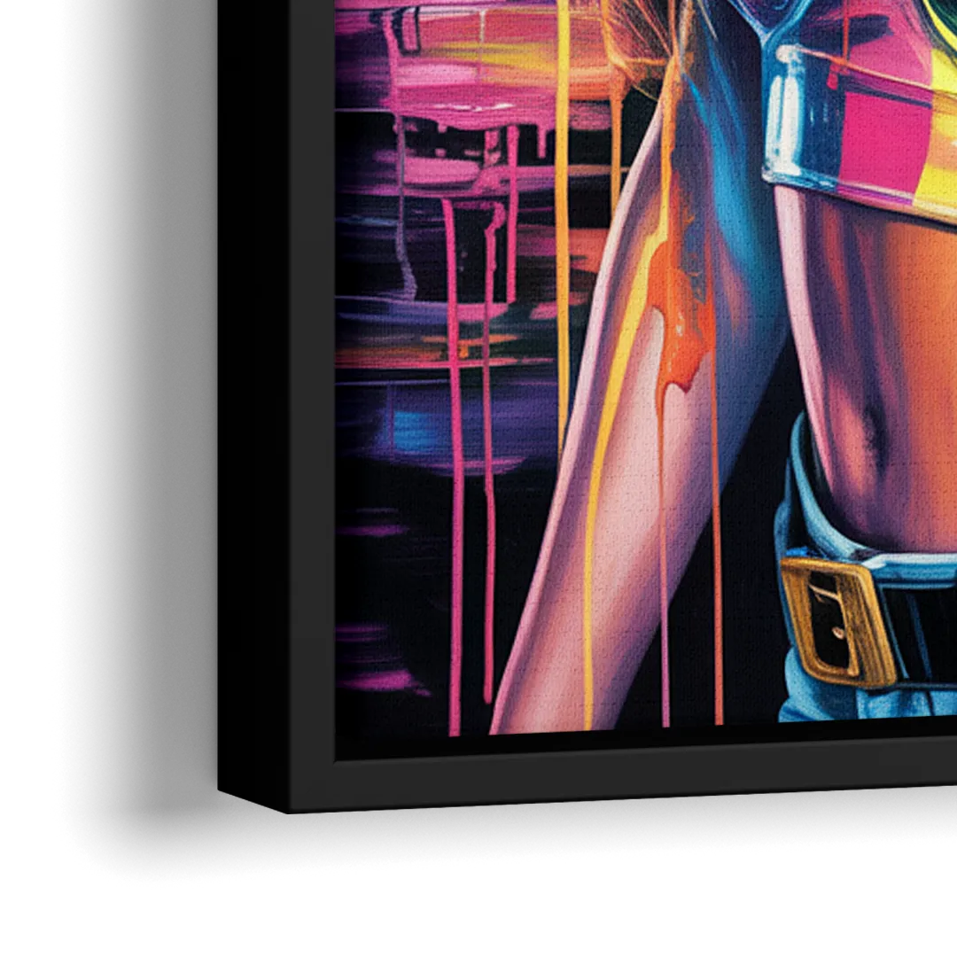 Revival - Close-Up Black Frame Canvas