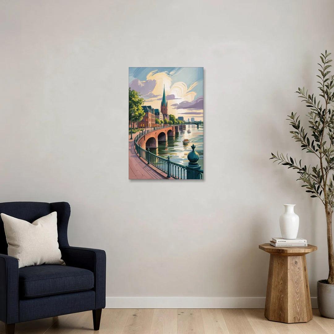Rhine Promenade - Canvas Wall Art - Sofa - 20x30