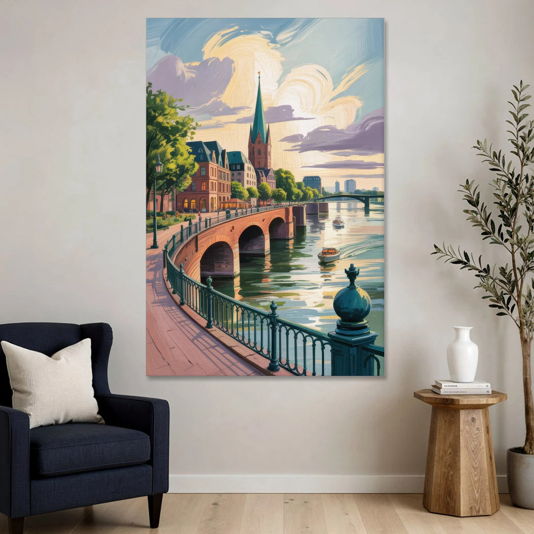 Rhine Promenade - Canvas Wall Art - Sofa - 40x60