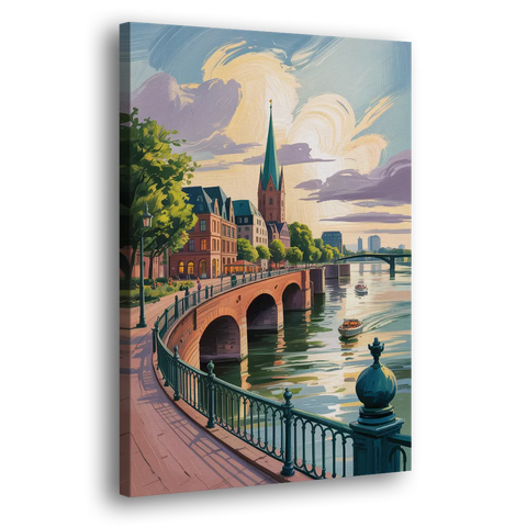 Rhine Promenade - Canvas Wall Art