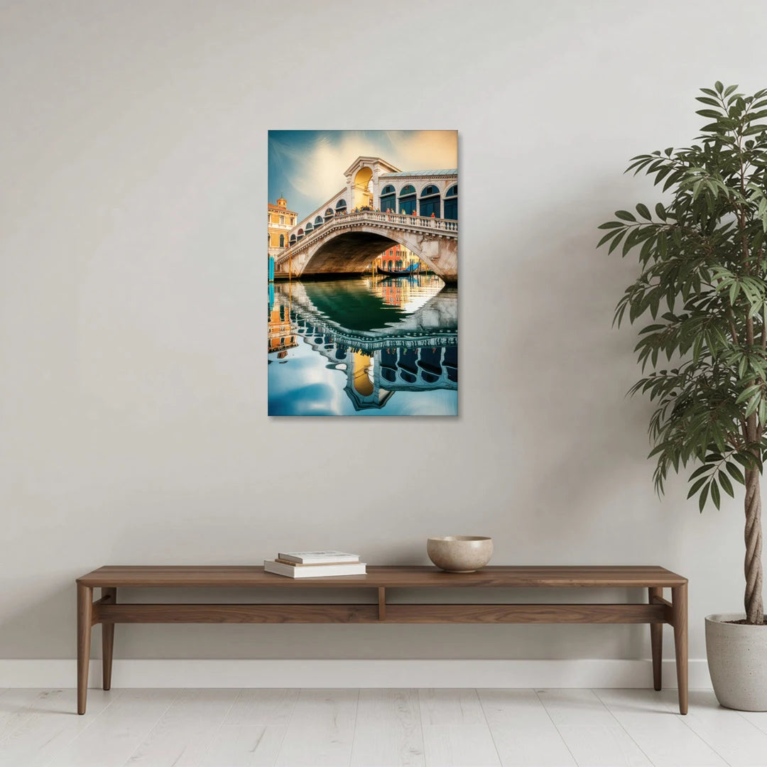 Rialto Bridge Reflections - Canvas Wall Art - Coffee Table - 24x36