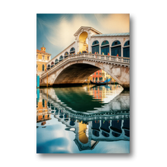 Rialto Bridge Reflections - Canvas Wall Art - Front