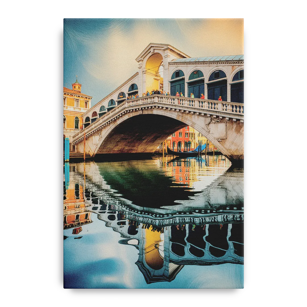 Rialto Bridge Reflections Front - Canvas Wall Art