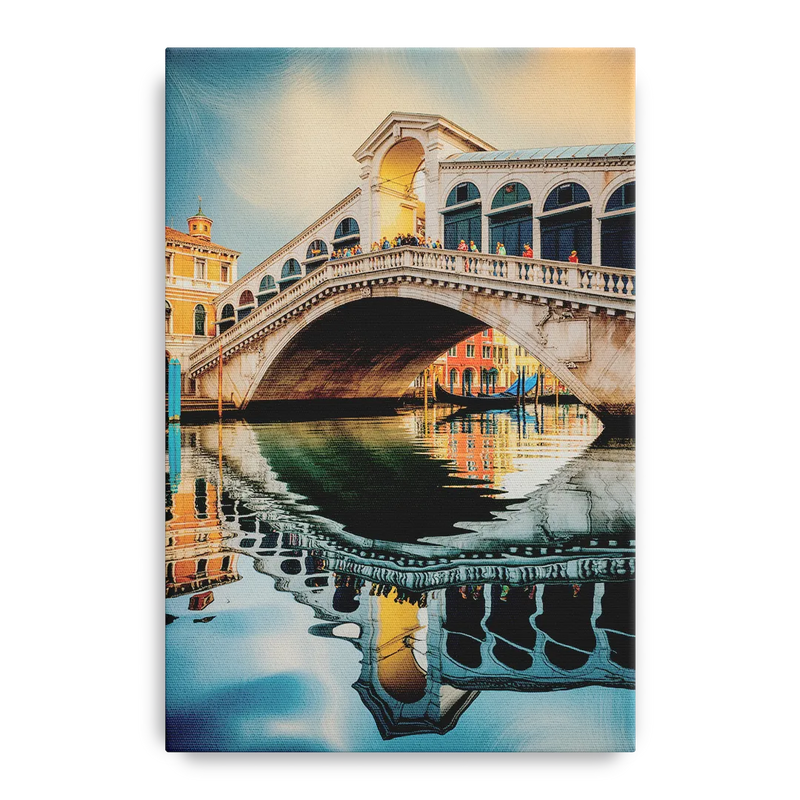 Rialto Bridge Reflections Front - Canvas Wall Art