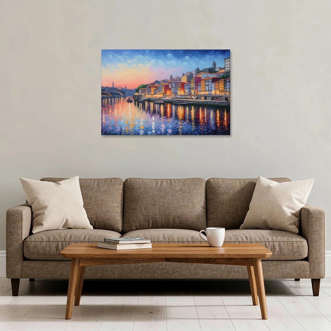 Ribeira Reflections - Canvas Wall Art - Sofa - 36x24