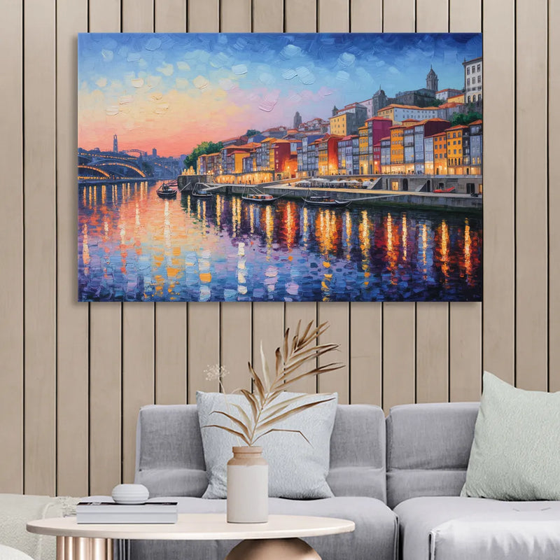 Ribeira Reflections Sitting Room - Canvas Wall Art