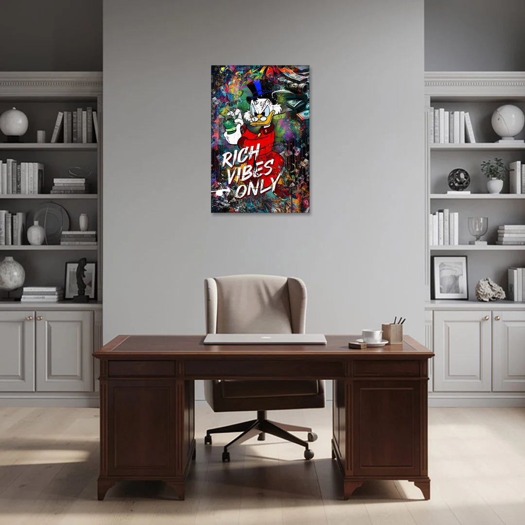Rich Vibes Only - Canvas Wall Art - Office - 24x36