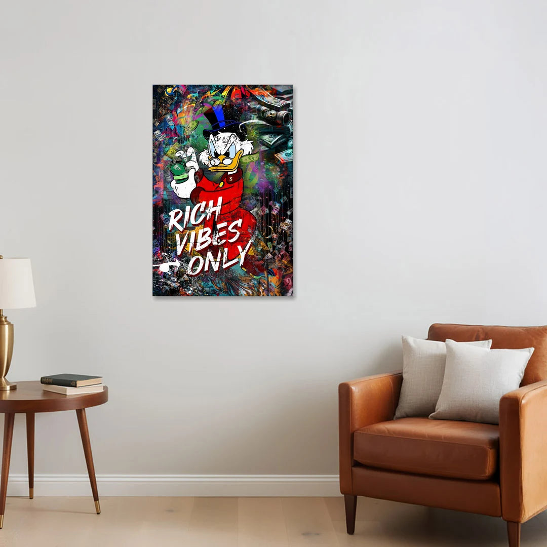 Rich Vibes Only - Canvas Wall Art - Sofa - 24x36