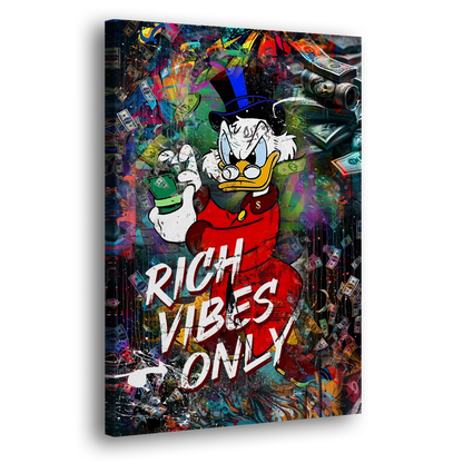 Rich Vibes Only Side - Canvas Wall Art