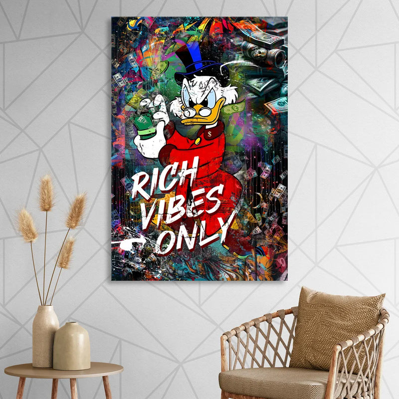 Rich Vibes Only Sitting Room - Canvas Wall Art