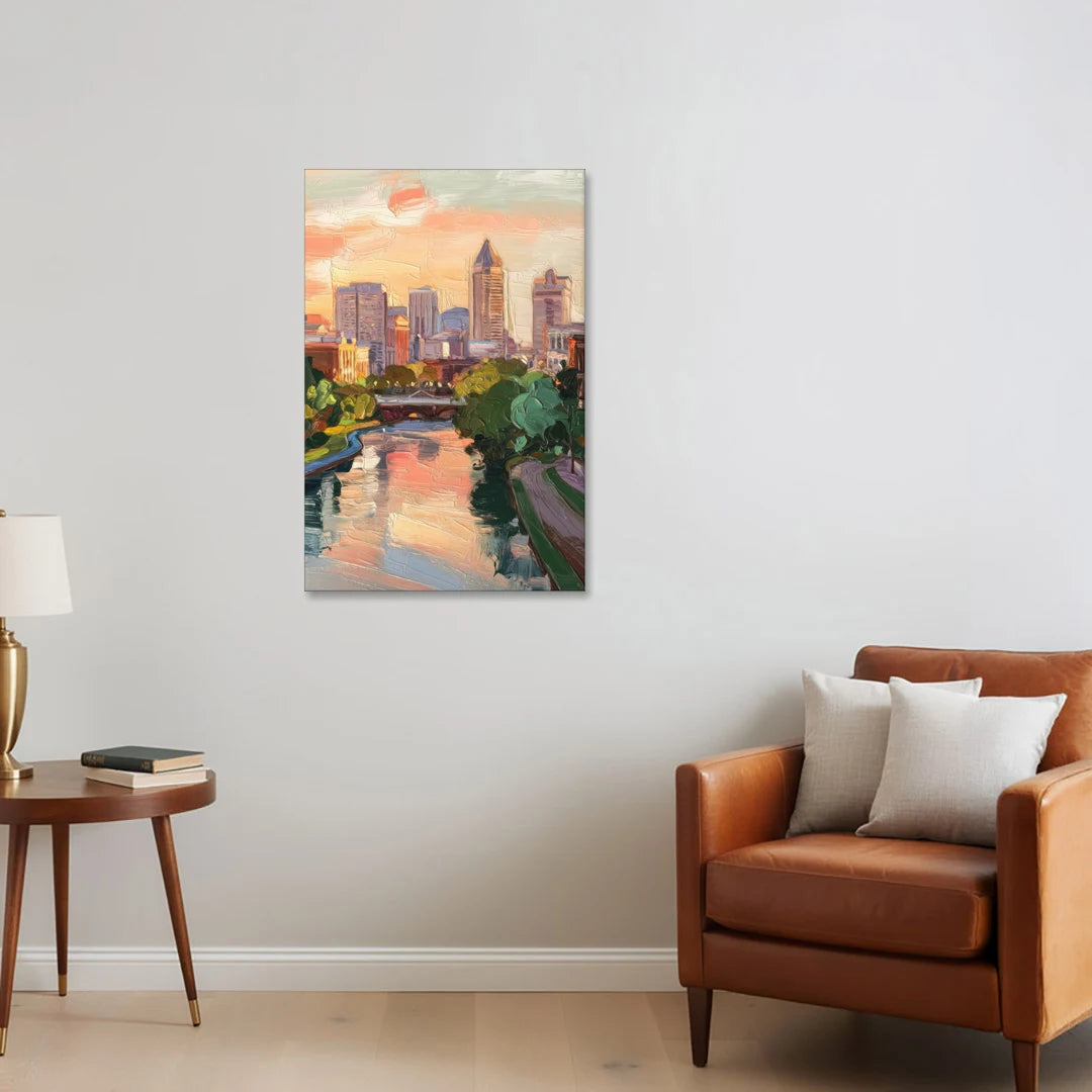 Richmond Downtown Charm - Canvas Wall Art - Sofa - 24x36