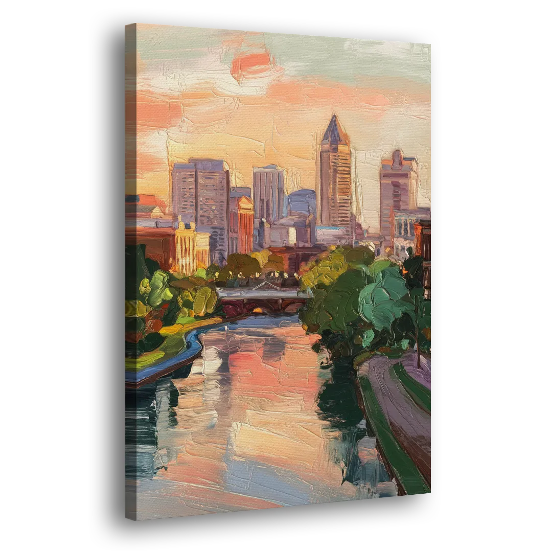 Richmond Downtown Charm Side - Canvas Wall Art