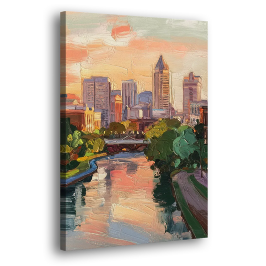 Richmond Downtown Charm Side - Canvas Wall Art