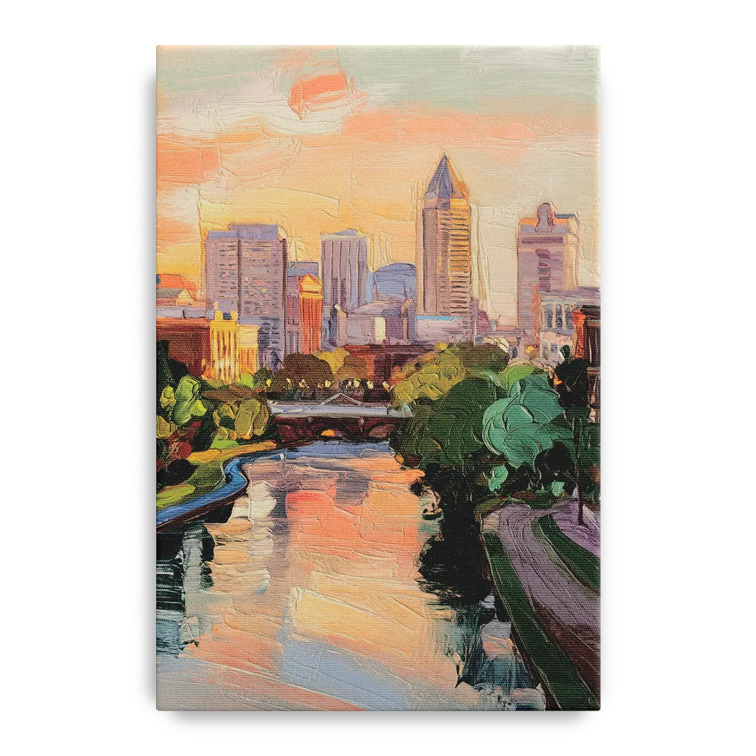 Richmond Downtown Charm Front - Canvas Wall Art