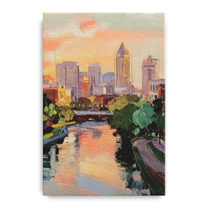 Richmond Downtown Charm Front - Canvas Wall Art
