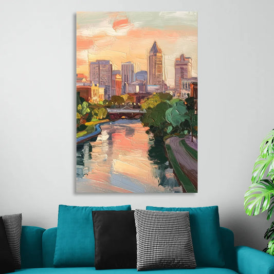 Richmond Downtown Charm Living Room - Canvas Wall Art
