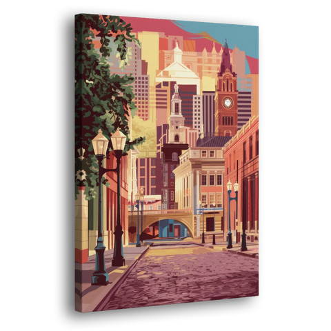 Richmond Historic District - Canvas Wall Art - Side