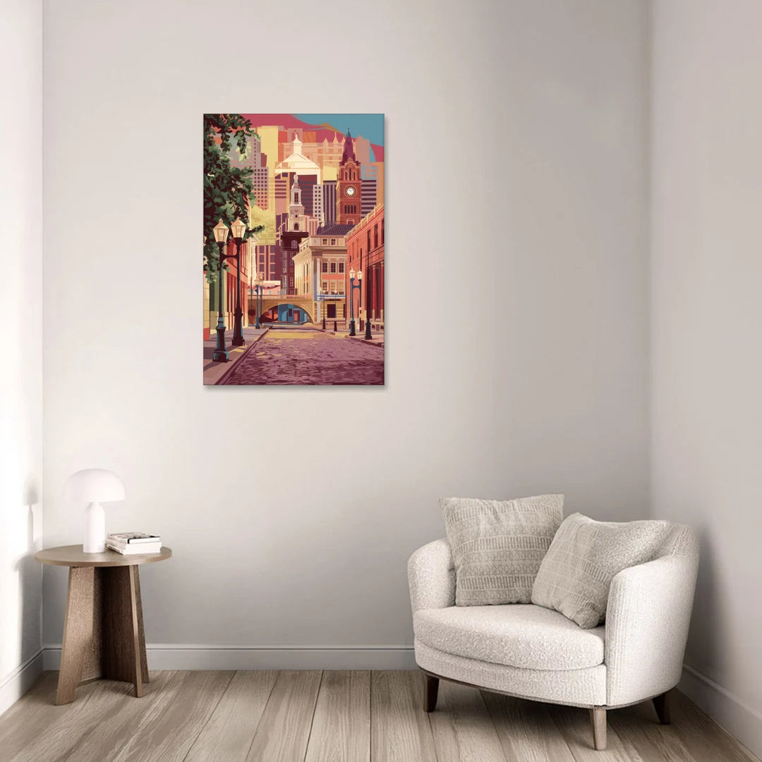 Richmond Historic District - Canvas Wall Art - Sofa - 24x36