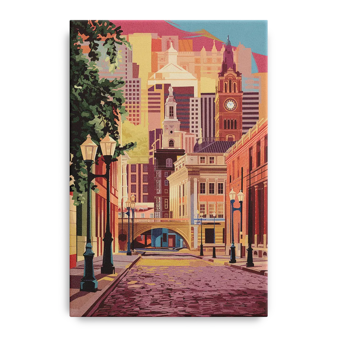 Richmond Historic District Front - Canvas Wall Art
