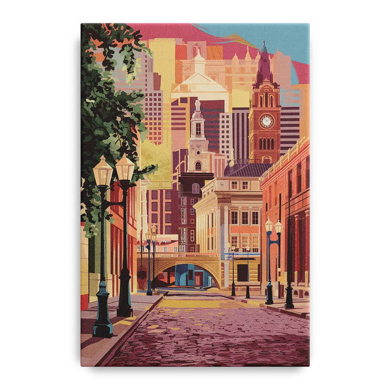 Richmond Historic District Front - Canvas Wall Art