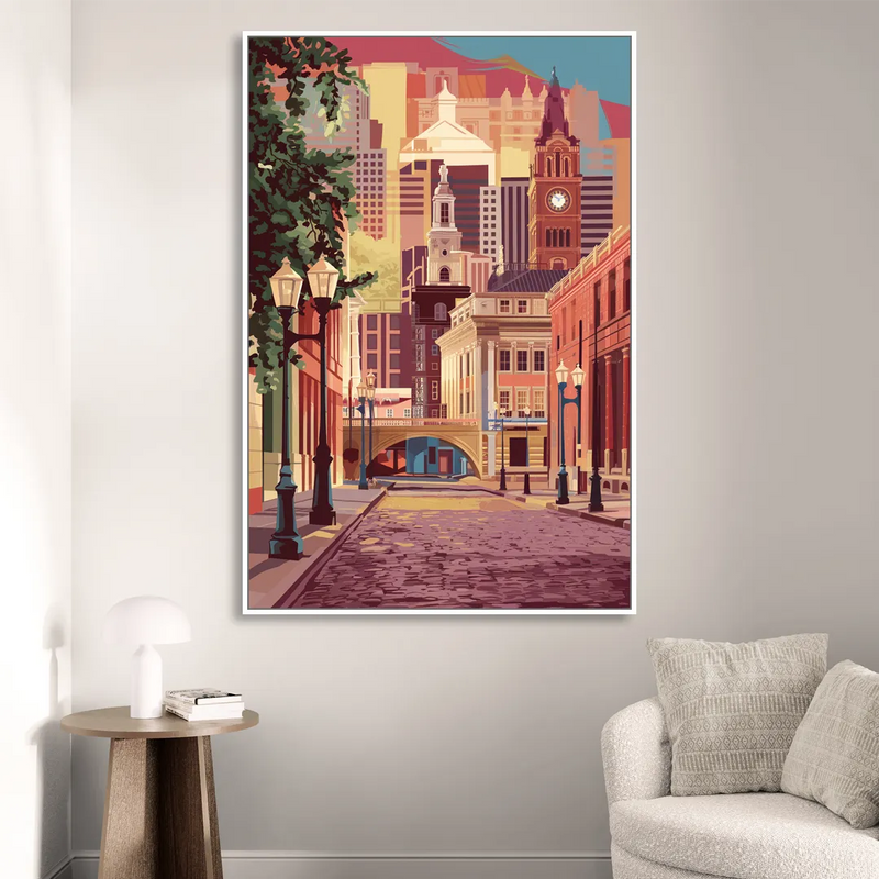Richmond Historic District Sitting Room - White Canvas Wall Art